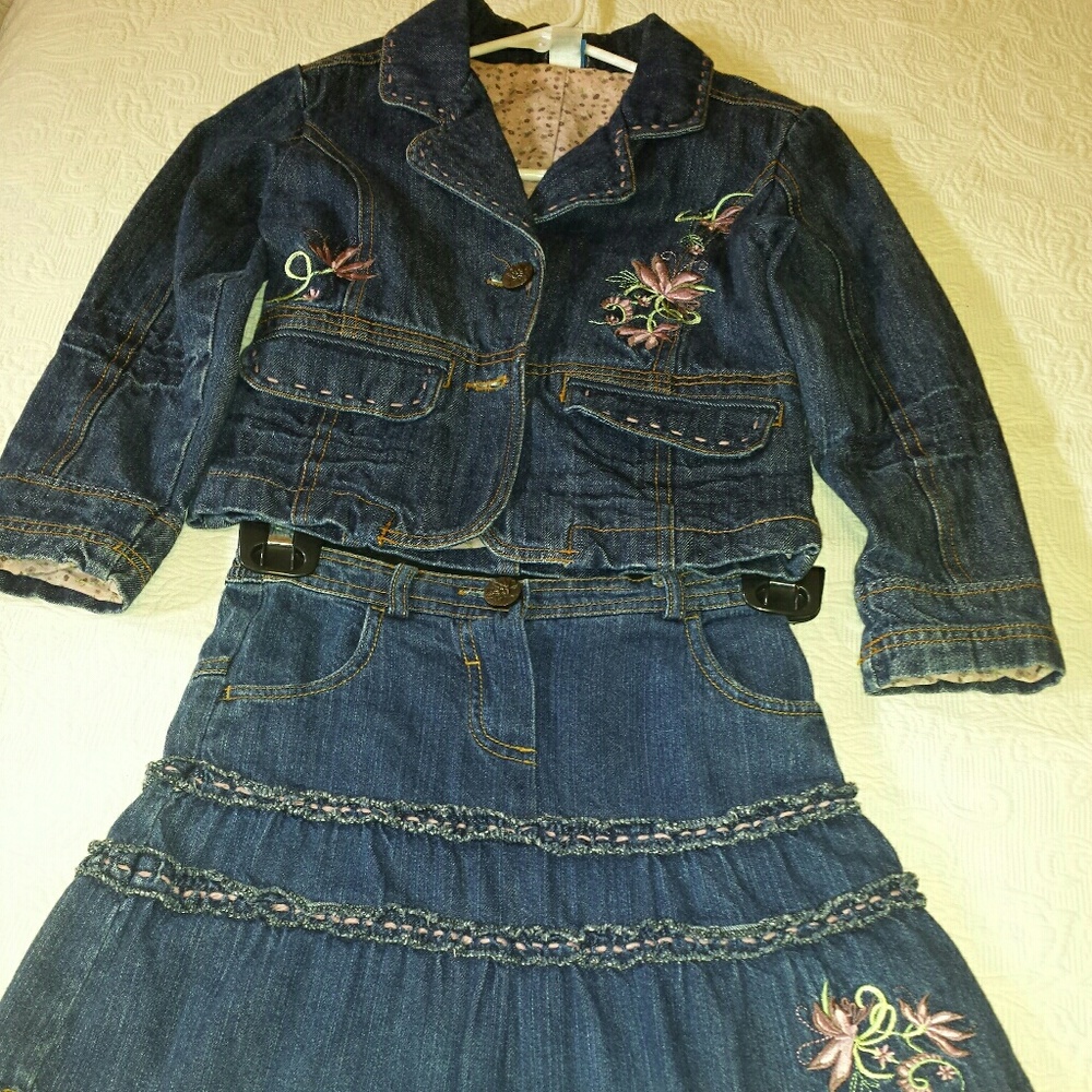 Kids two piece denim dress!